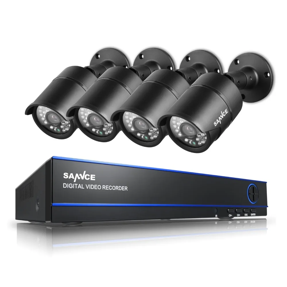 SANNCE Security Camera System 8ch CCTV System 4 x 1080P CCTV Camera 2.0MP Camera Surveillance System Kit Camaras Seguridad Home
