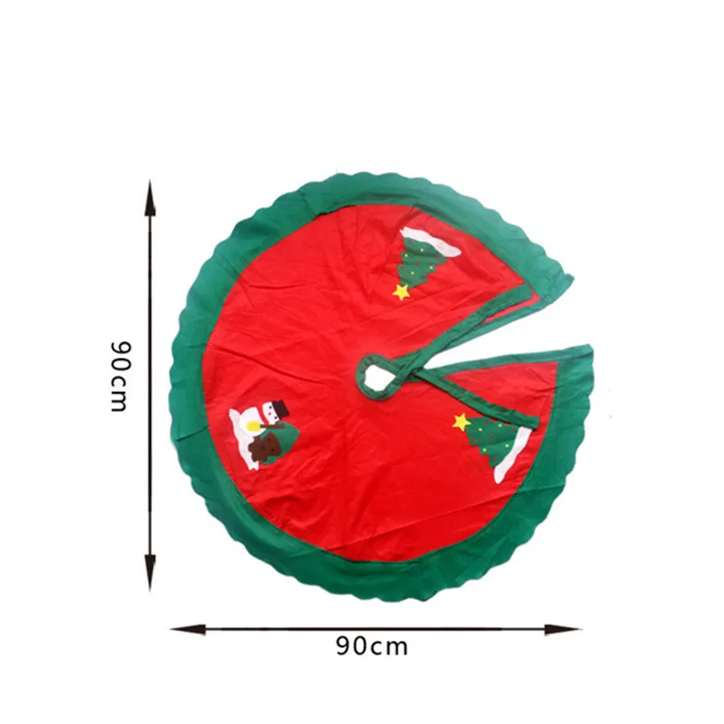 90 см круглый Санта Клаус Снеговик Рождественская елка юбки Рождественские елочные украшения Navidad дерево юбка рождественские украшения вечерние принадлежности