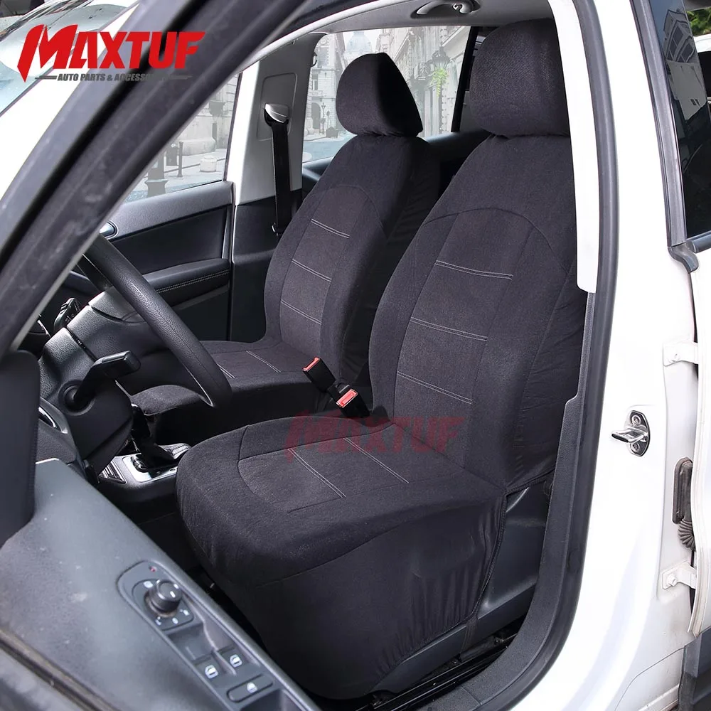 

MAXTUF Universal 2pcs Car Seat Cover Car Seat Protector Breathable Fabric Autocovers Mat Seat Upholstery Decoration MT638