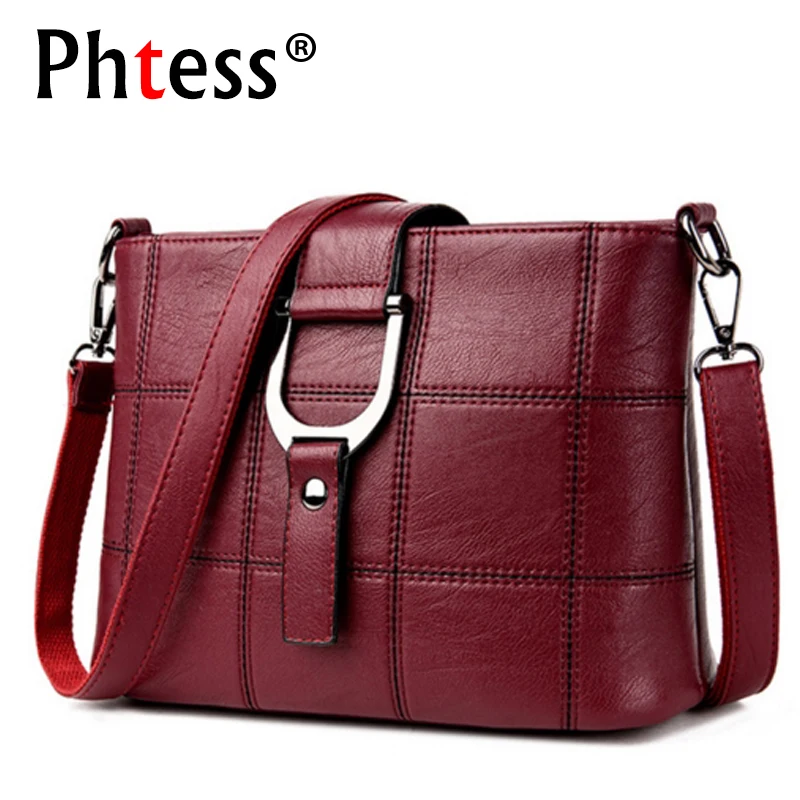  PHTESS Luxury Plaid Handbags Women Bags Designer Brand Female Crossbody Shoulder Bags For Women Lea - 32821428625