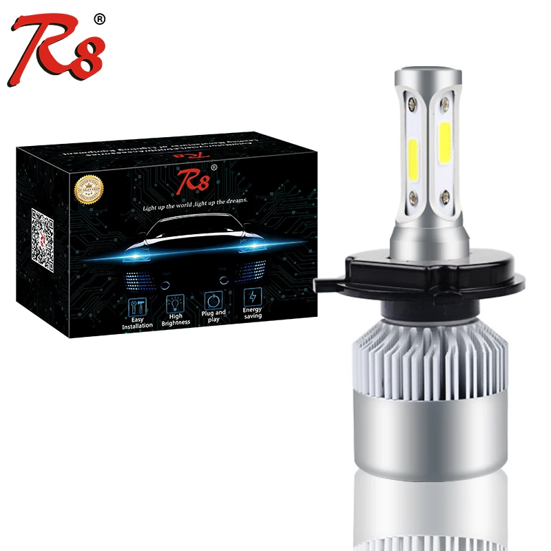 

S2 H4 12V LED Motorcycle Motorbike Headlights HS1 E-Bike Head Lamp Bulb Light Moped Scooter ATV DC P43T 6000K-6500K Super Bright