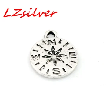 

Hot Sale ! 100pcs Zinc Alloy Compass Charm Pendants 13.5x16mm DIY Jewelry A-456