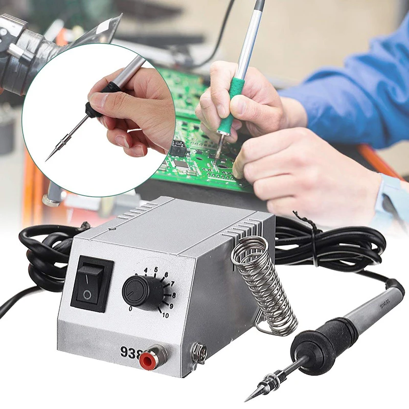 

Mini Electric Soldering Station SMD SMT DIP Fast Heating Soldering Iron Equipment Welding Machine For Repair Phone BK 938