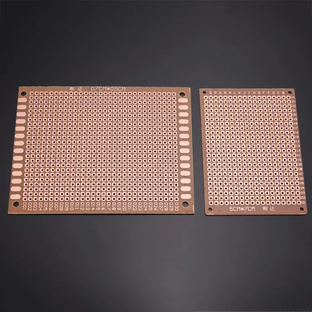12pcs DIY Prototyping Board PCB Printed Circuit Prototype Breadboard Stripboard 12x18/9x15/7x9/5x7cm
