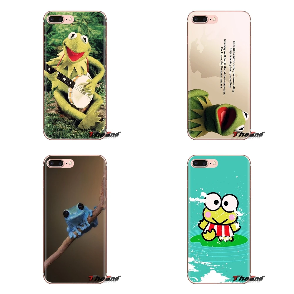 

For Samsung Galaxy S3 S4 S5 Mini S6 S7 Edge S8 S9 S10 Plus Note 3 4 5 8 9 Frogs A rainbow frog Green TPU Transparent Case Covers