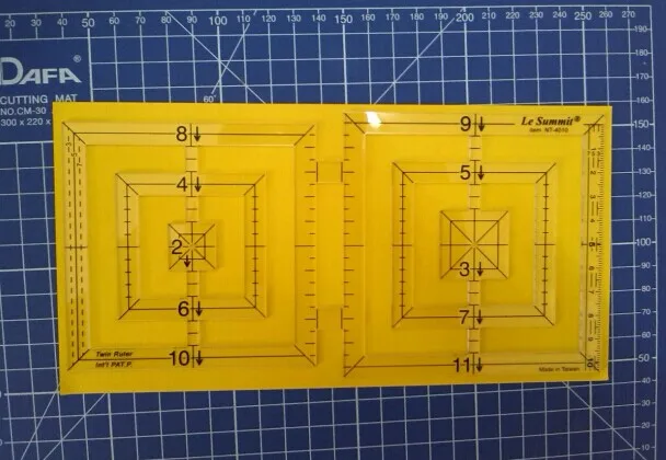 DIY Инструменты два квадратных линейка для резки Лоскутное ног Профессиональный шов выровнены лоскутное правитель Бесплатная доставка