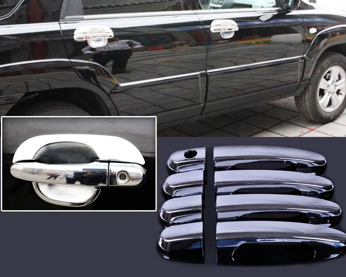 beler ABS Plastics Chrome Door Handle Cover Trim for KIA