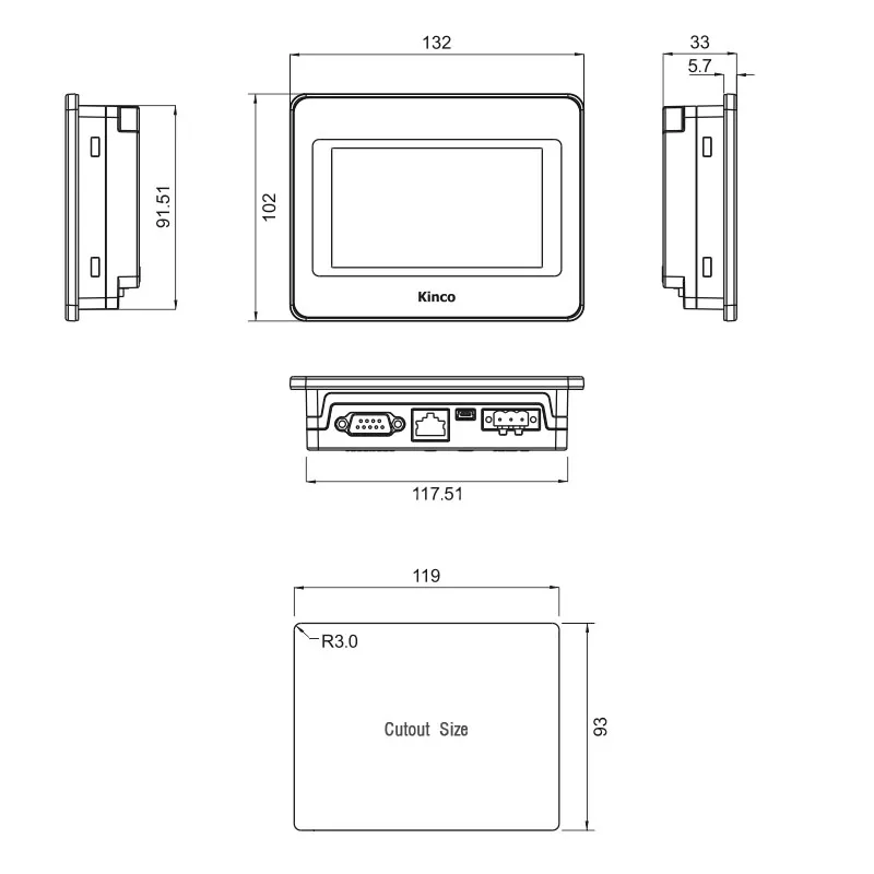 Kinco MT4230T HMI 4 3 &quotTFT (16:9 Вт)|hmi tft|hmi kincohmi 4.3 |