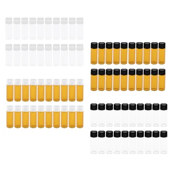 

80 pack 5ML Mini Glass Essential Oils Sample Bottles with Screw Caps for Essential Oils, Chemistry Lab