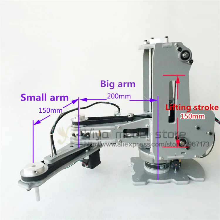 Новейший 4DOF шаговый scara манипулятор робот рама нагрузка 2 кг для обучения и эксперимента и легкая фактическая работа