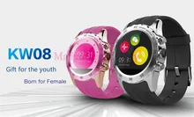 Smart Watch KW08 Heart Rate Monitor Clock Sync Notifier With Sim Card Bluetooth Connectivity for Apple Android Smartwatch Phone