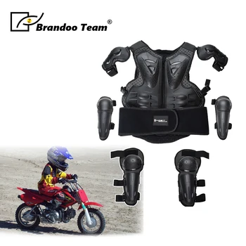 Chaleco Protector de cuerpo completo para niños, blindaje de Motocross para niños, protección de la columna vertebral, equipo de protección, Protector de hombro y codo