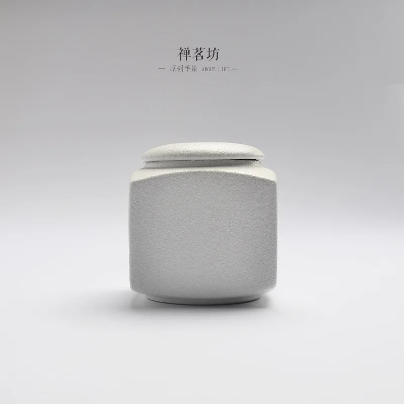 Грубая Керамика горшок чайный набор кунг-фу печи грубая керамика керамическое уплотнение для хранения чая грудной бак пуэр чай Caddy может черный подарочная коробка - Цвет: C01