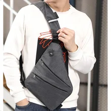 Мужская сумочка Оксфорд Противоугонная сумка через плечо сумки на плече на груди для путешествий BS88