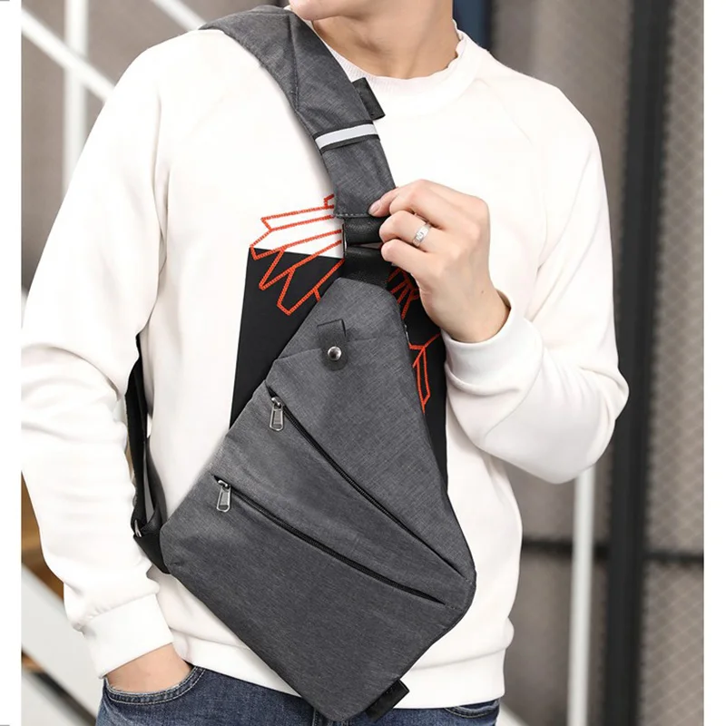 

Men Sling Bag Oxford Anti Theft Crossbody Shoulder Chest Bags for Travel BS88