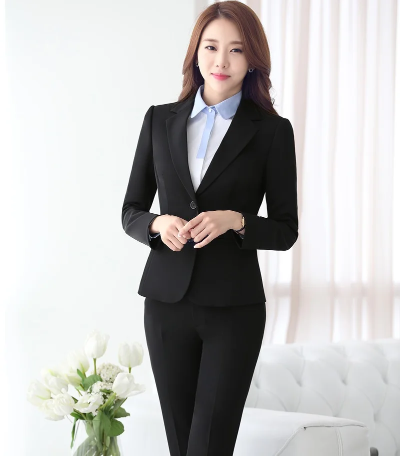 Plus Size Professional Autumn And Winter Office Ladies Business Work ...