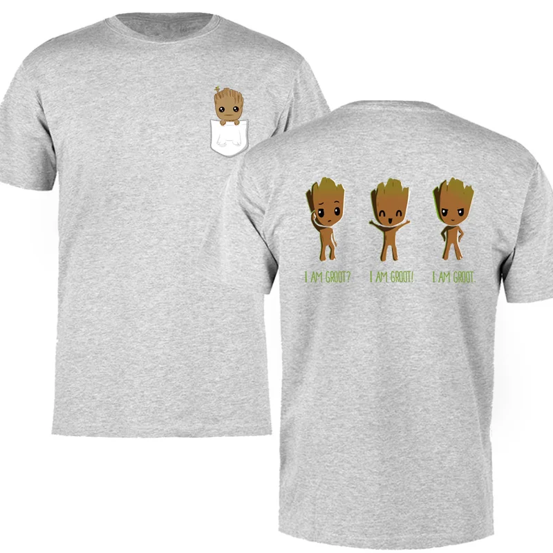 

I AM GROOT Funny T Shirt Marvel Superhero Anime Print Tops Summer New Harajuku Hip Hop T-shirt For Men Avengers Men's T-shirts