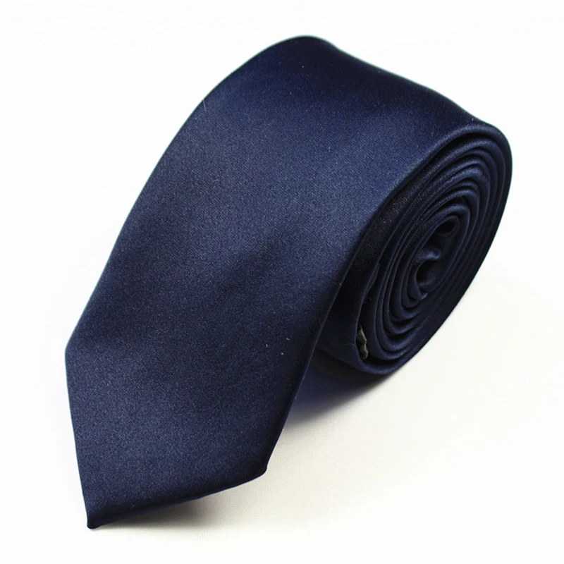 RBOCOTT Solid Skinny Tie Mens Slim Tie Casual Wear For Men 6cm Plain Neck Ties For Wedding Party Corbatas Package Without Box