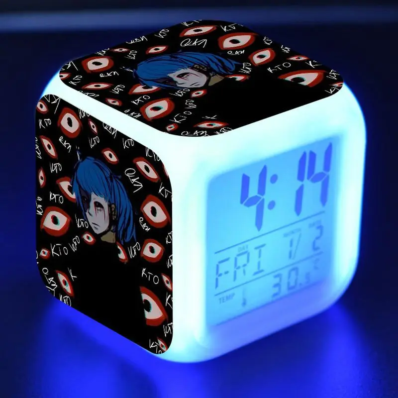 Светящийся светодиодный Настольный будильник, красочный флэш-светильник, игра figulas Sally Face Figure Toys - Цвет: N1