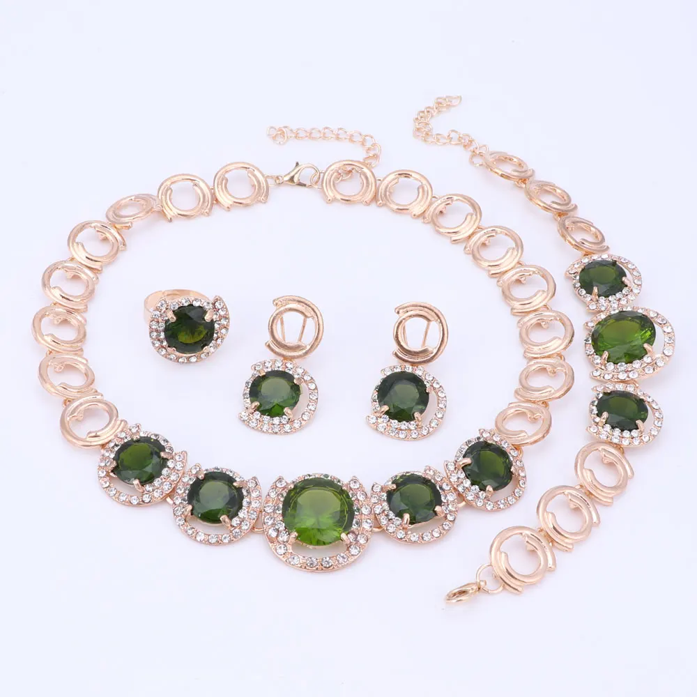 Комплект из колье серёг и браслета с кристаллами|jewelry sets for women|crystal jewelry setjewelry |