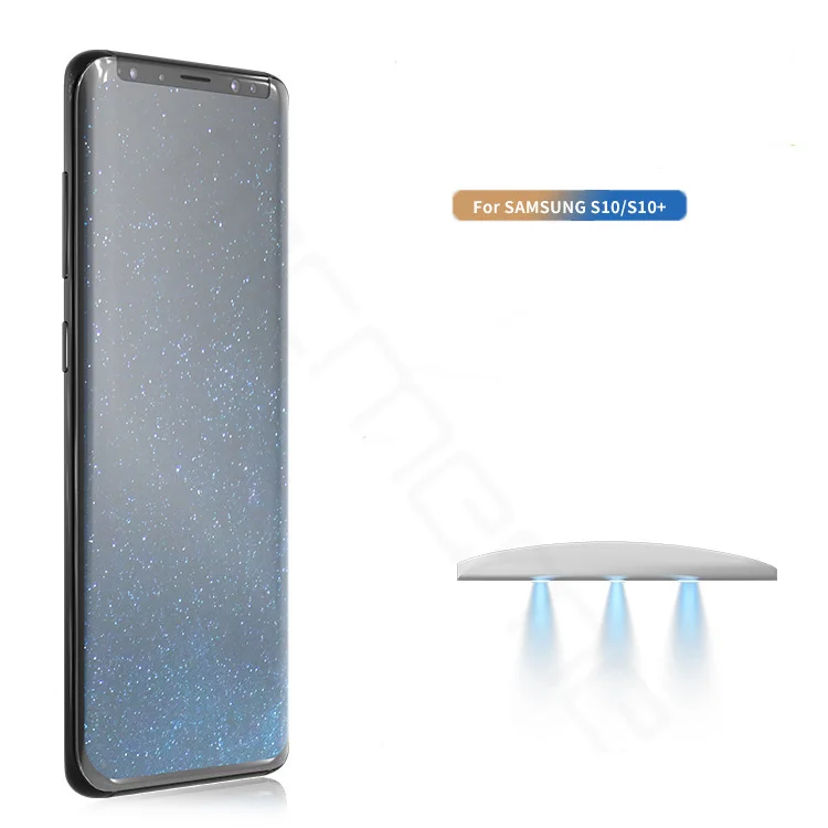 2 шт./лот Экран протектор для samsung S10 S10 E S10 plus закаленное Стекло жидкий полный клей УФ-свет для Galaxy S10E S10+ S 10E
