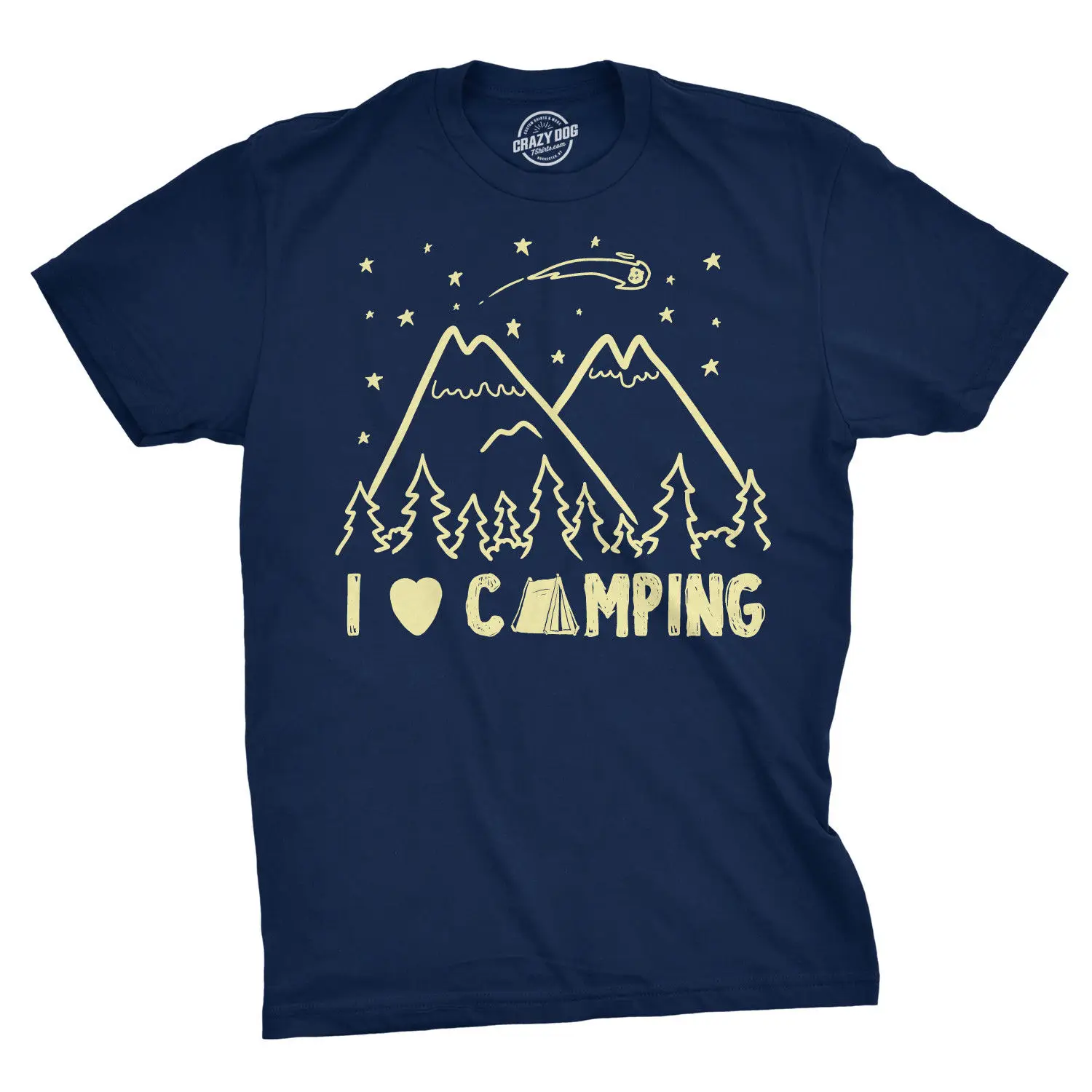 I Love Camping T shirt Funny Summer Outdoor Forest Tee Camp in Tents