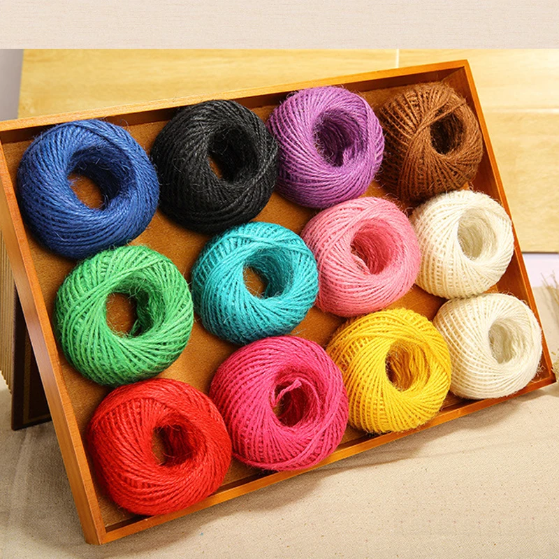 50M Jute Cord Twisted Burlap String Natural Decorative Jute Twine Rope