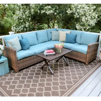 

New arrival clearance garden furniture modern bistro couch sets wicker sofas