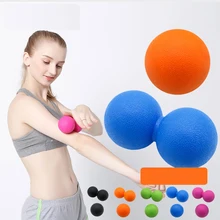 65MM TPE Single and Procircle Double Lacrosse Ball Peanut Massage Ball For Thoracic Spine - Upper Back, Neck Exercise Ball