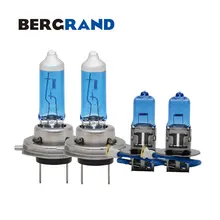 Bombillas Coches H7 55 Вт галогенная лампа PX26d Супер Белый Ксенон H3 55 W Противотуманные фары автомобильная лампа 4300 K свет 12 V для автомобильных фар