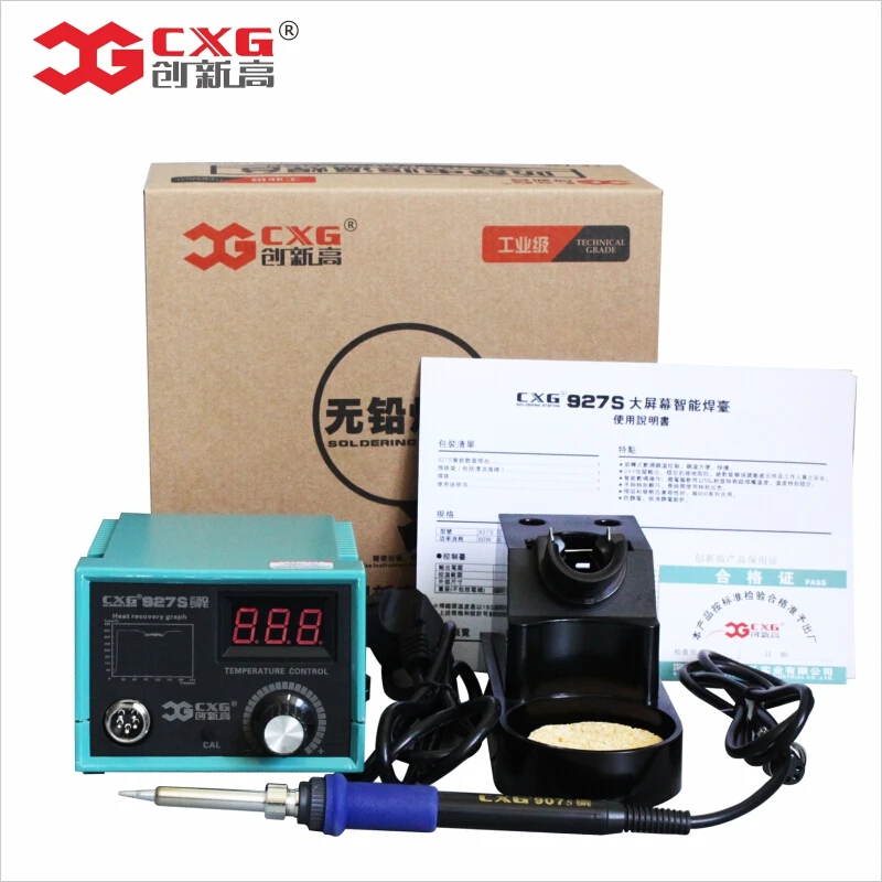 Паяльная станция CXG 220V 60W 927S с ЖК дисплеем регулируемая температура паяльная без
