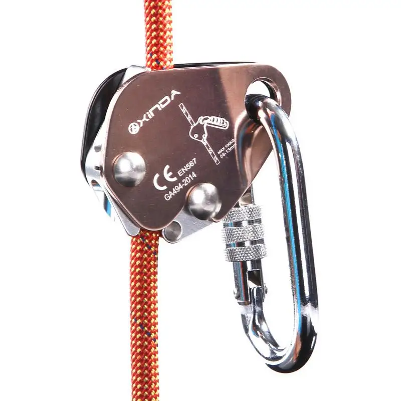 

Outdoor Rock Climbing Rope Grabber Fall Protection Device Shatter-Resistant Self-Locking Device