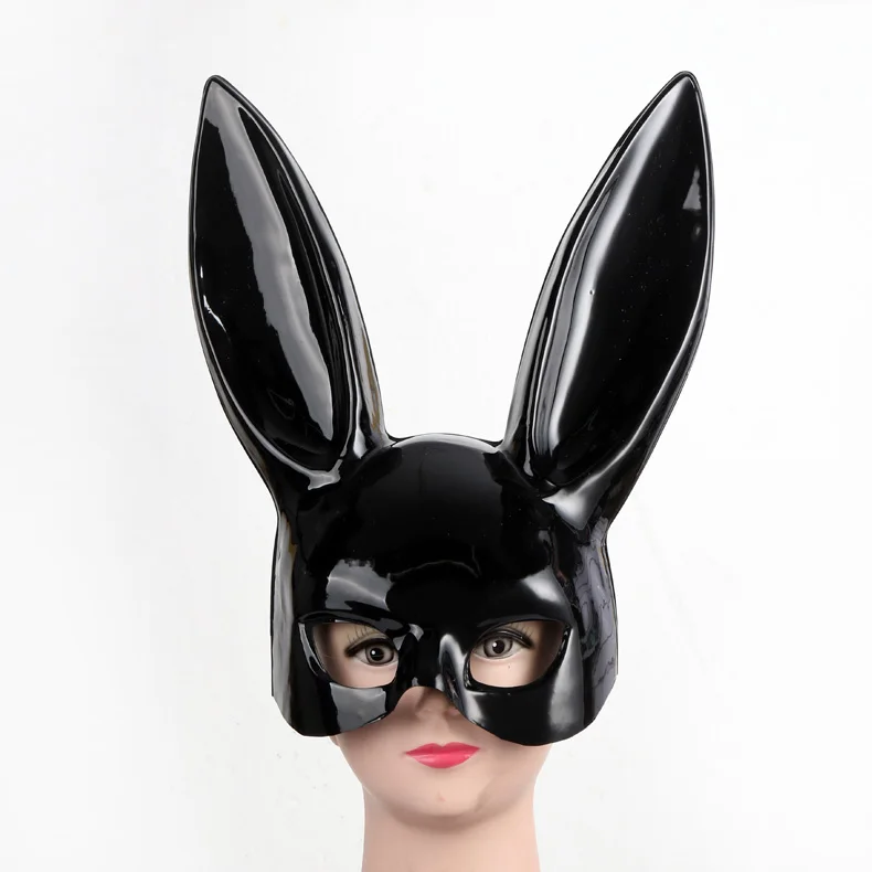 Забавная черная маска на Хэллоуин, пасхальный бар, бал, маскарад, кролик, маска для лица, Вечерние Маски для женщин