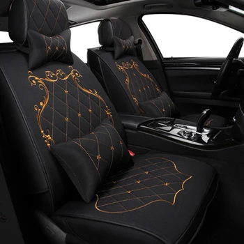 

Elegant Luxury Linen car seat cover breathable comfortable for Nissan Qashqai Teana Tiida X-tral Note Automobiles seat cover
