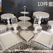 10 шт./компл. металлическая белая стойка для кексов, пирожное-Корзиночка дисплей на день рождения посуда для пирожных вечерние реквизит