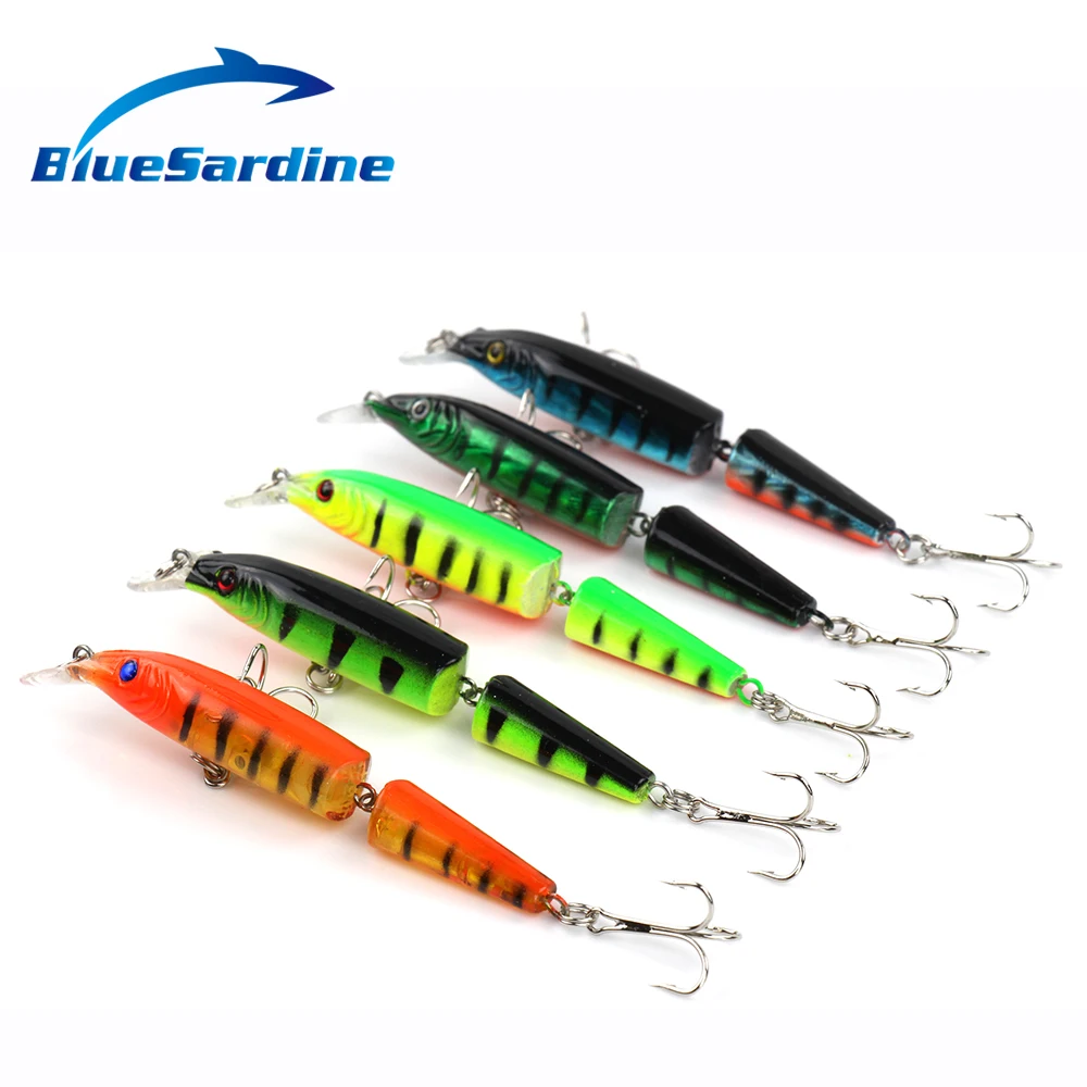 BlueSardine 5 шт. 9 4 г 11 см блесна рыболовные приманки жесткие воблеры 2 секции