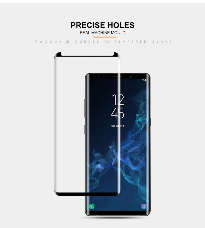 Yezaoo изогнутое Полностью закаленное стекло для Samusng Galaxy S10 E S8 S9 plus S7 edge Защита экрана для Galaxy Note 8 9 стеклянная пленка