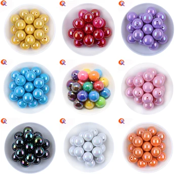 

Fashion 20MM 100Pcs/Lot Choose Colors Gumball AB Solid Acrylic Beads Colorful Chunky Beads For Children DIY Making Jewelry