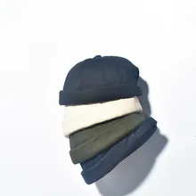 Японские однотонные мужские шапочки, шапка весна-лето, модные вязаные шапочки для отдыха, шапка для девочек, универсальные простые шапочки, H7328