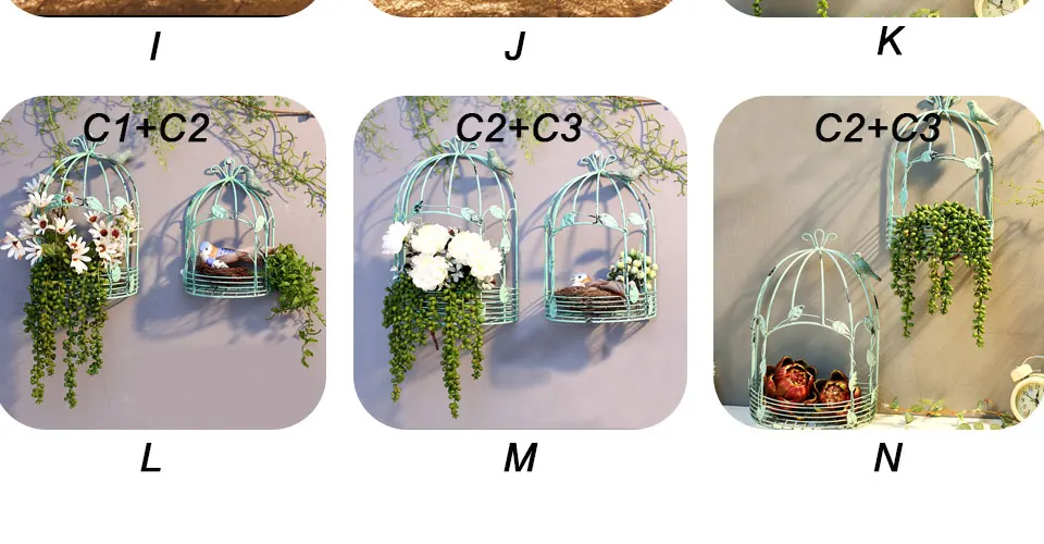 Железная художественная наполовину клетка для птиц, настенная подставка для цветов, свадебное украшение на стену, балкон, украшение для дома, аксессуары для фотосъемки