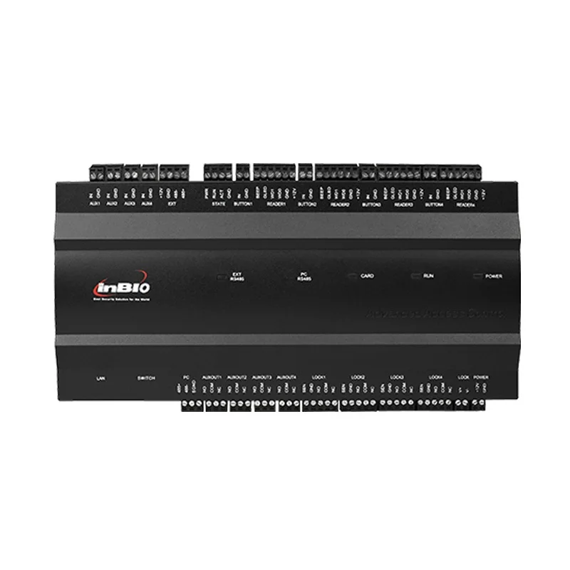 

4 Doors Access Control Panel ZK Fingerprint Inbio460 Door Access Control System With Power Supply Box TCP/IP Door Control System