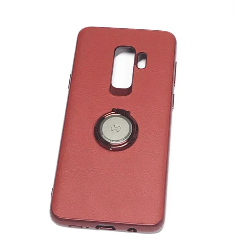 Чехол Xundd с металлическим кольцом-держателем для samsung Galaxy S9 S9 Plus Note 8, матовый противоударный чехол, подходит для магнитного автомобильного держателя - Цвет: Red