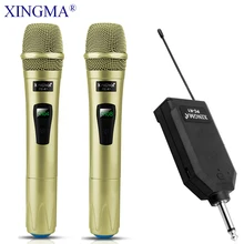 XINGMA PC-K1 Karaoke Microphone Wireless Professional Handheld Dynamic 2 Channels Studio Dual VHF Mic For Computer System KTV PC XINGMA PC-K1 Karaoke Microphone Wireless Professional Handheld Dynamic 2 Channels Studio Dual VHF Mic For Computer System KTV PC
