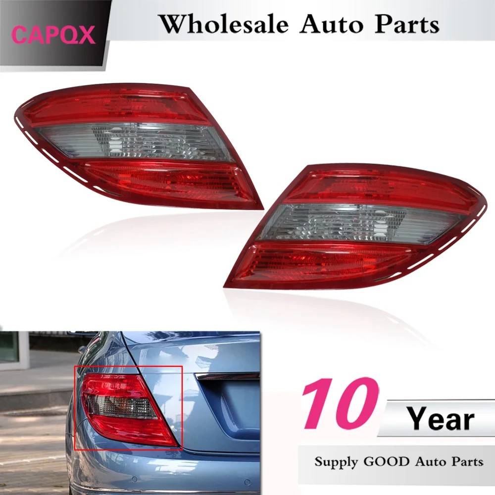 CAPQX 2PCS For W205 C180 C200 C250 2007-2010 Car Accessories Rear Light Tail Assembly Brake Taillight stop Lamp | Автомобили и