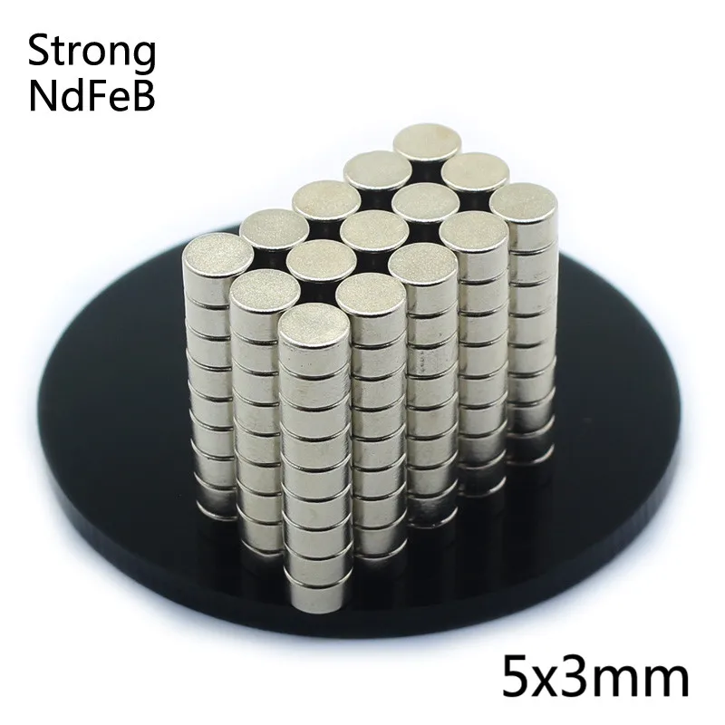 50 шт. 5x3 супер сильный неодимовый магнит диск 5 мм x 3 мм N35 класс NdFeB постоянный маленький круглый холодильник мощные магнитные магниты