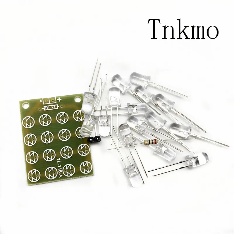 

1set CD4017+NE555 Flash Light Explosion-flashing LED Suite Self DIY Electronic Kit DIY KIT for Self-Assembly