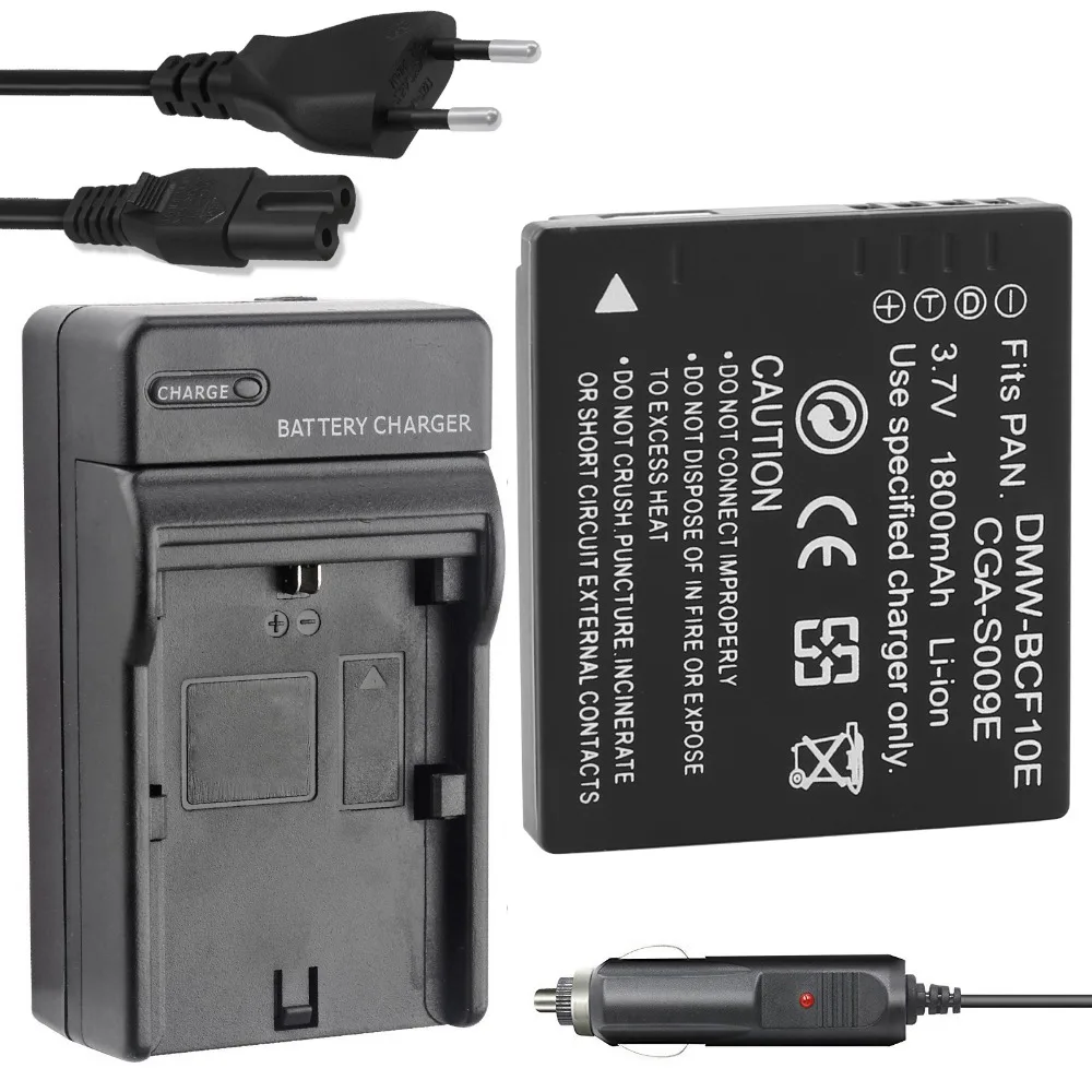 Probty 1x DMW-BCF10E DMW BCF10e аккумуляторы + зарядное устройство для Panasonic DMC-FS12 FS15 FS25 FS4 FS7 FX40