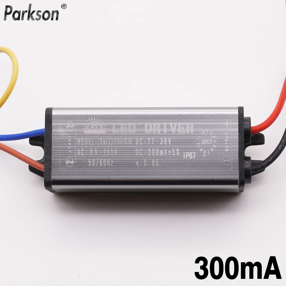 Светодиодный трансформатор для освещения, 265 мА, преобразует переменный ток 85-в постоянный ток, 22-38 в, Светодиодный прожектор IP67