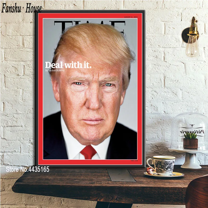 Постеры и принты Дональд Трамп Американский плакат с президентом Холст Картина Настенная картина для гостиной домашний декоративный - Цвет: 002