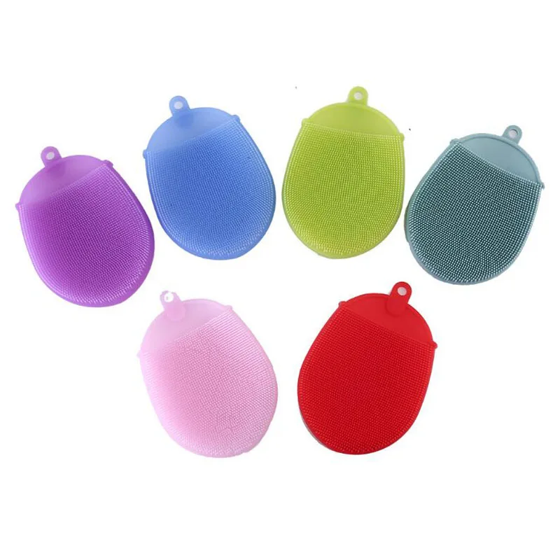 Silicone Dish Washing Brush Repeatable Sweeping Brush kitchen Dish Food Pot Multi-function Washing Brush 6 Colors (12)